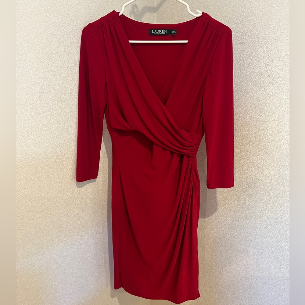 Ralph Lauren Red Long Sleeve Dress